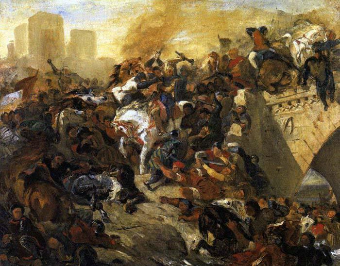 Eugene Delacroix The Battle of Taillebourg Germany oil painting art